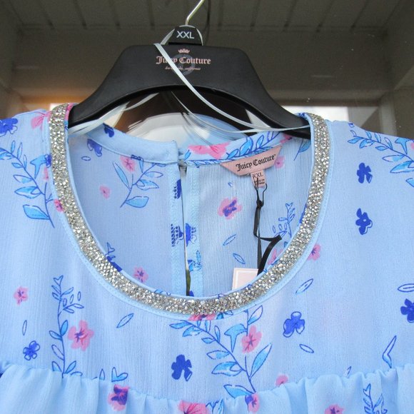 Last Chance 🌹$13ifbundle2 NWT ruffle layer floral top w bling - Picture 15 of 16